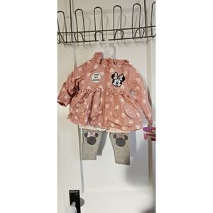 Disney MINNIE‎ 3 pcs jacket shimming minnie head hood 12Mon